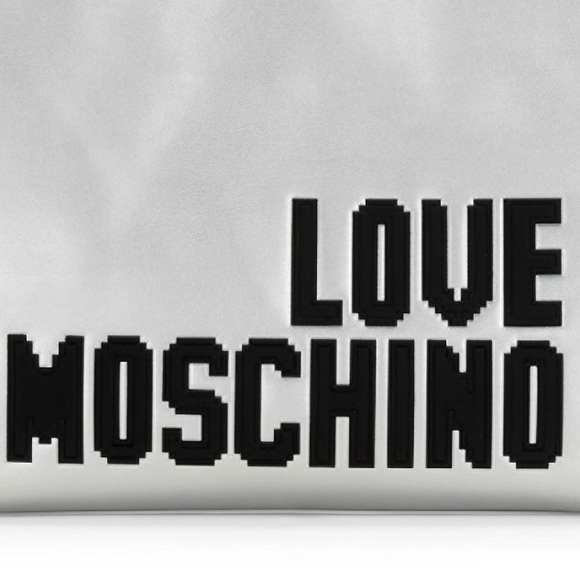 SOLD‼️METALLIC STATEMENT LOVE MOSCHINO LOVE 🖤BAG - Picture 4 of 6